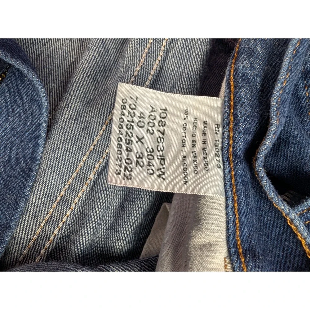 Wrangler VTG Rustler Jeans 36x30 Blue Dark Wash Regular Fit Straight 100% Cotton